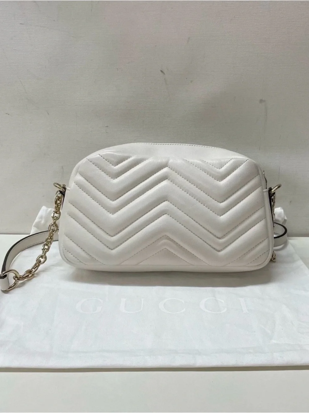 Gucci GG camera bag white